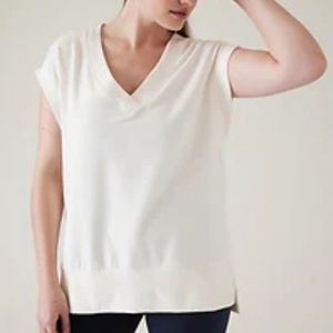 NWT Athleta Retroterry v-neck sweatshirt, large